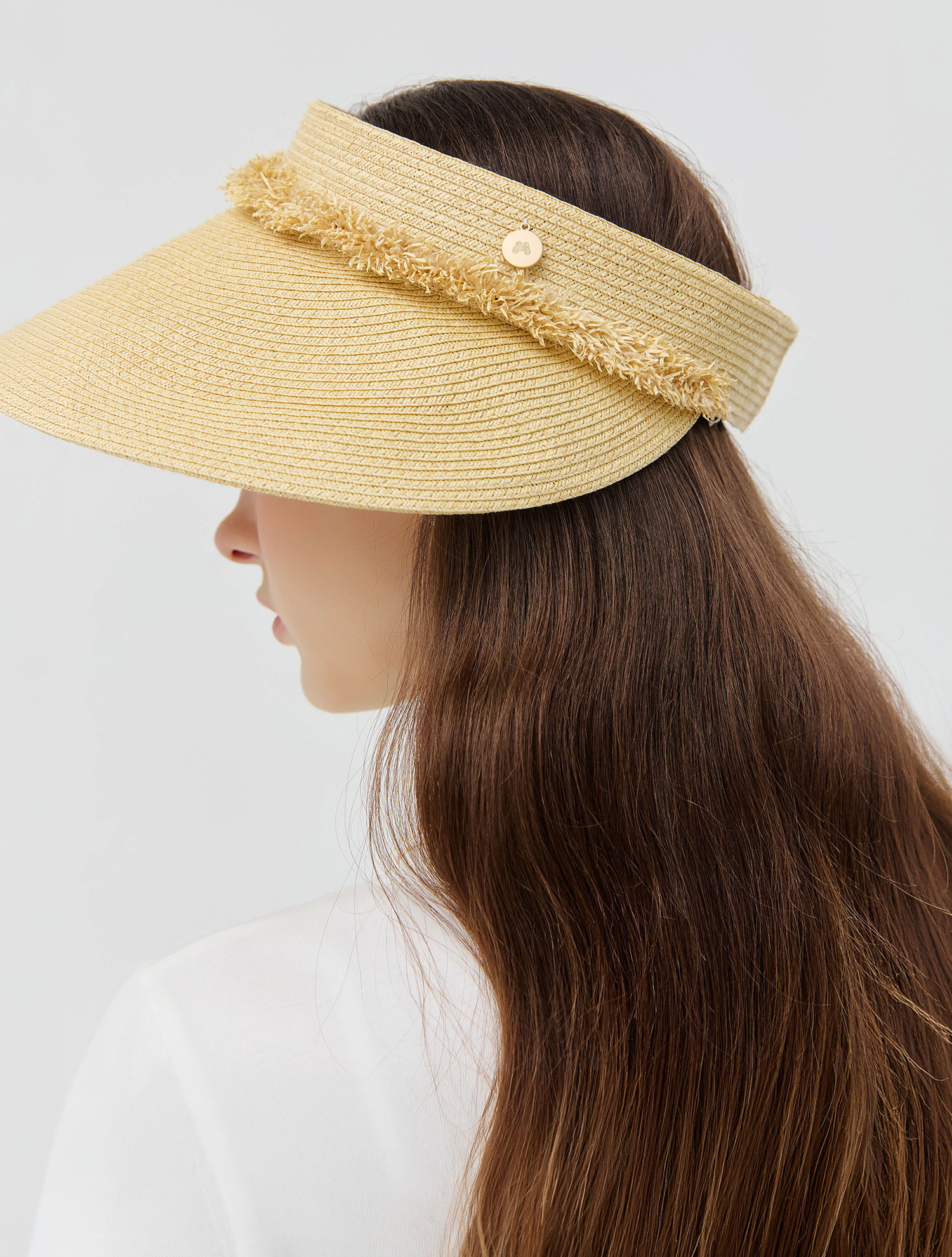 Wide Weaving Sun Visor_BEIGE (QWAGACP20253)